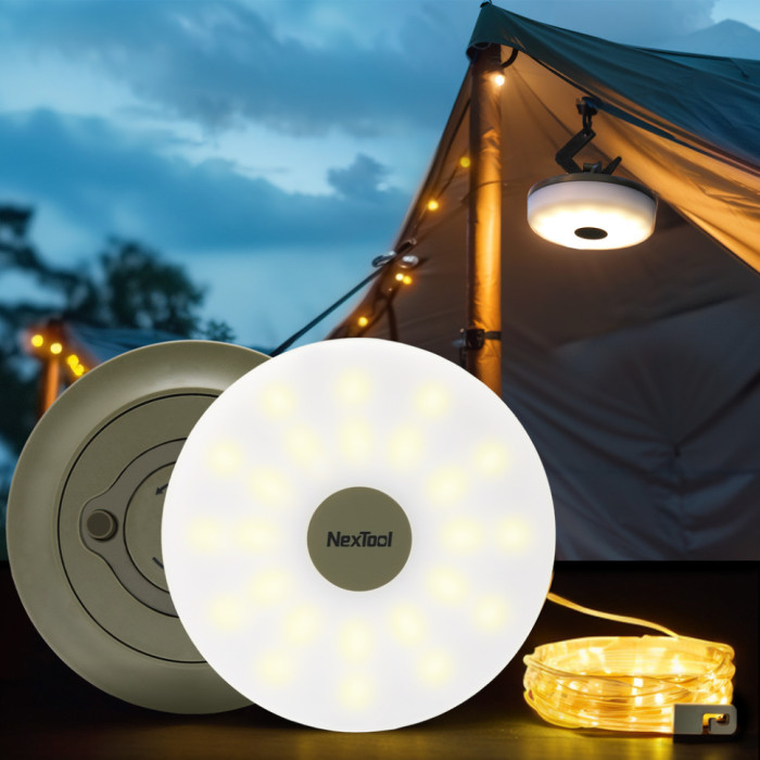 Кемпинговый фонарь-гирлянда NexTool Milky Way - GW20, белая (20 метров) (NE20328)