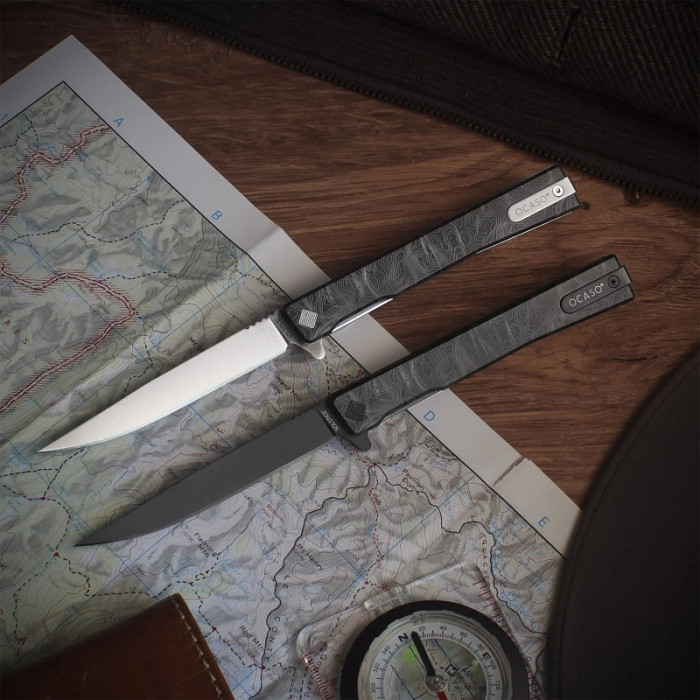 Нож складной Ocaso Engraved Titanium Solstice, Topo + Black Blade (10ETB)