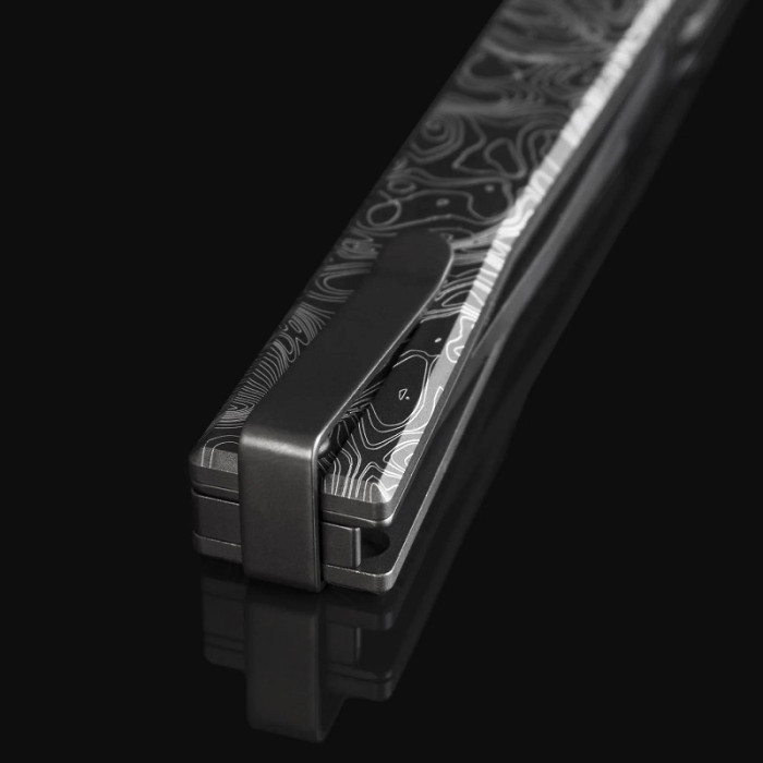 Нож складной Ocaso Engraved Titanium Solstice, Topo + Black Blade (10ETB)