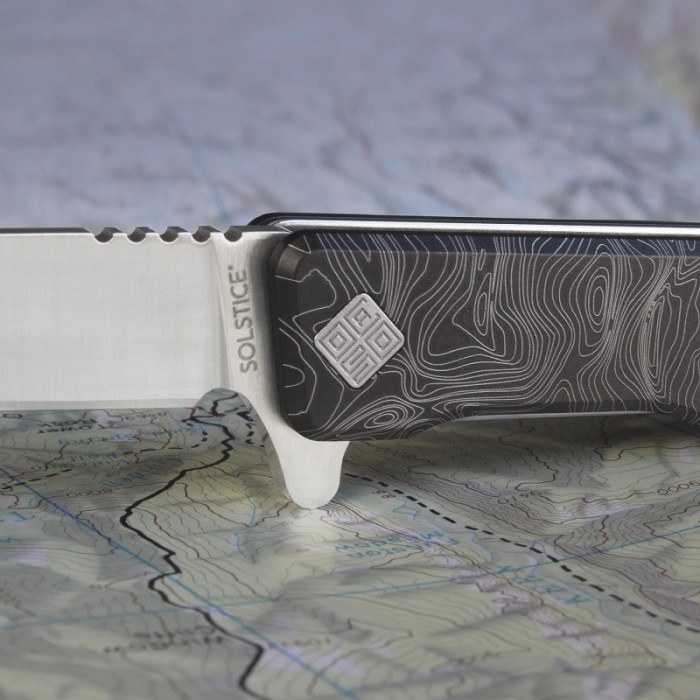Ніж складаний Ocaso Engraved Titanium Solstice, Topo + Satin Blade (10ETS)