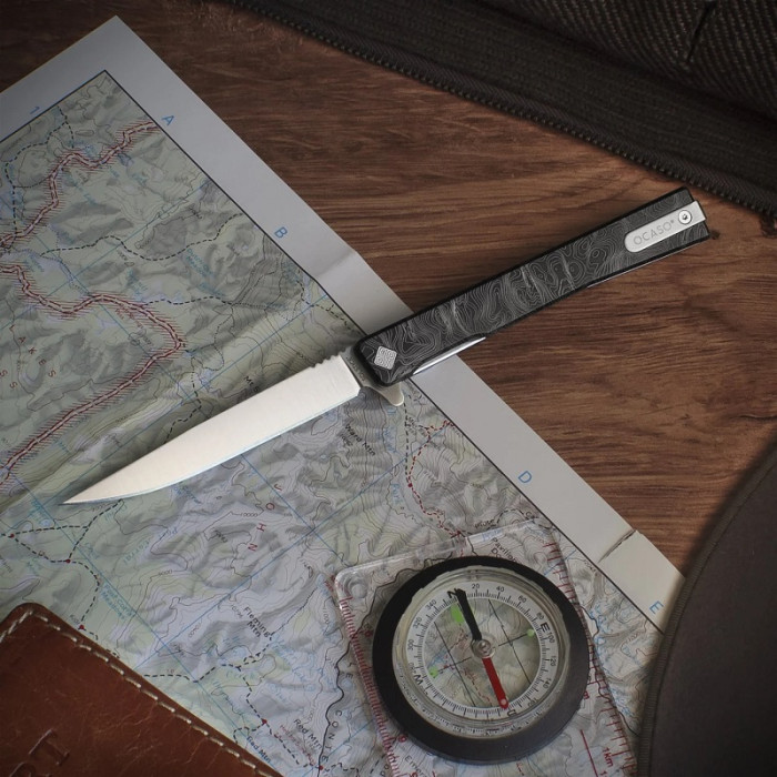 Ніж складаний Ocaso Engraved Titanium Solstice, Topo + Satin Blade (10ETS)