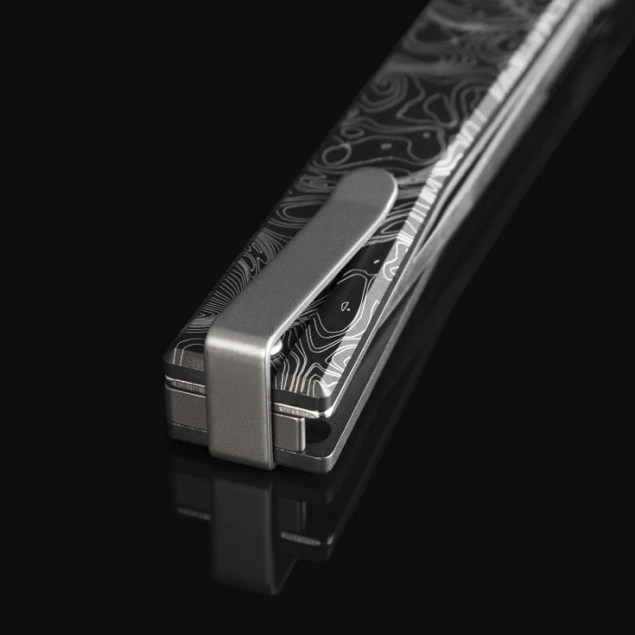Ніж складаний Ocaso Engraved Titanium Solstice, Topo + Satin Blade (10ETS)