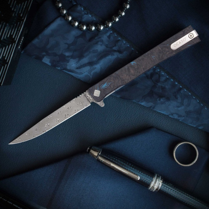 Ніж складаний Ocaso Solstice, Fat Carbon, Blue (10IFB)