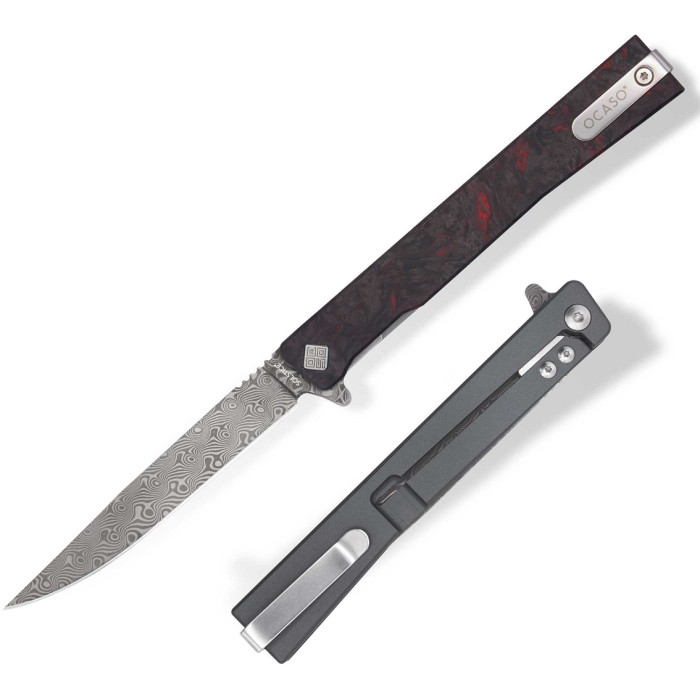 Ніж складаний Ocaso Solstice, Fat Carbon, Red (10IFR)