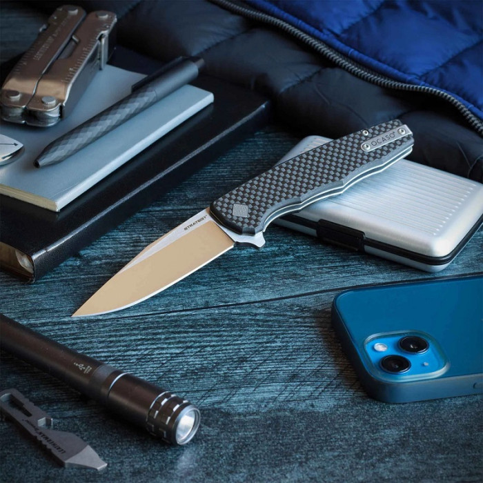 Нож складной Ocaso Strategy, Carbon Fiber / G-10 Satin Blade (29BCD)