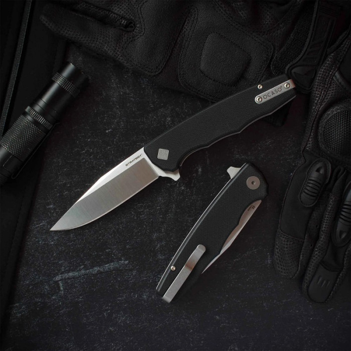 Ніж складаний Ocaso Strategy, Black G-10 / Satin Blade (29BGD)