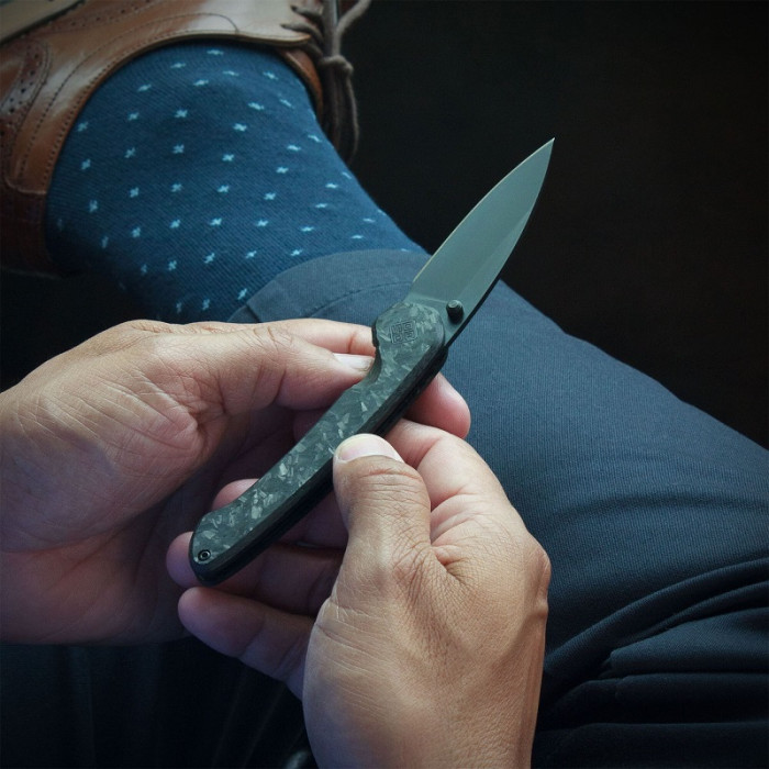 Нож складной Ocaso Seaton, Large, Carbon Fiber, Black (42CLB)