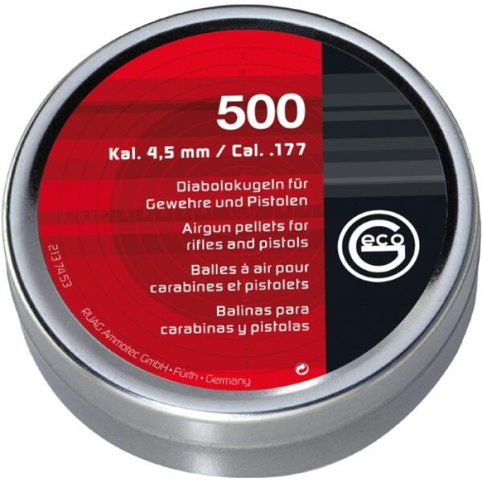 Пульки RWS GECO Diabolo 0,45 г, 500 шт, кал. 4,5 мм (2137453)