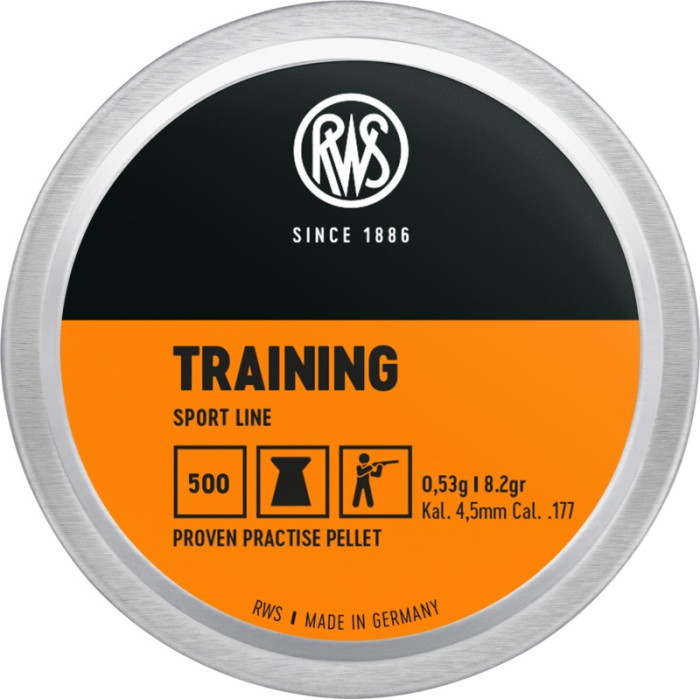 Пульки RWS Training 0,53 г, 500 шт, кал. 4,5 мм (2318872)