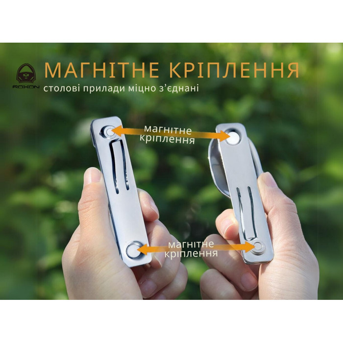 Набір столових приладів Roxon C2 2 in1 (ложка, виделка), нержавіюча сталь (RoxC2)