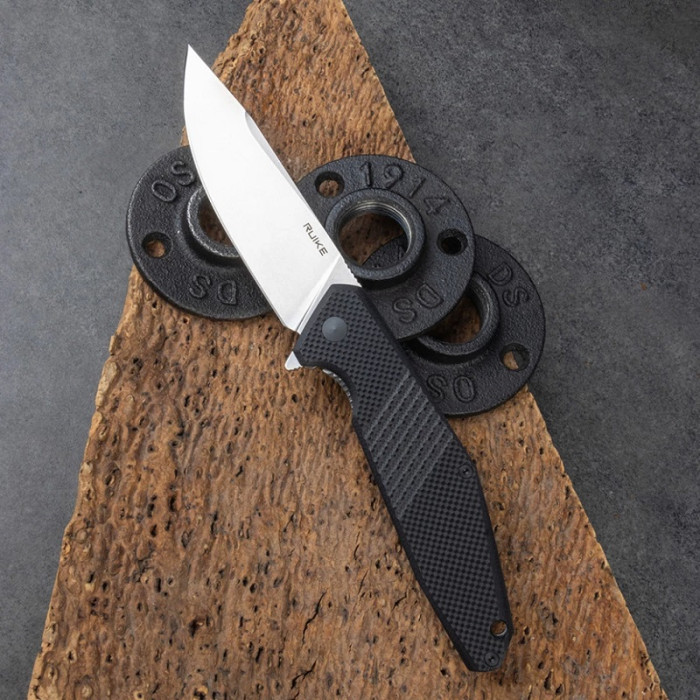 Нож складной Ruike D191-B, (9.2 см) 8Cr13Mov / G10 + steel 420 черный (D191-B)