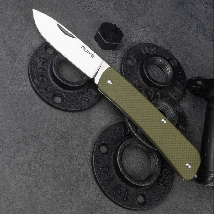 Нож многофункциональный Ruike Criterion L11, (8.5 см) 12C27 / G10 зеленый, 3 инстр. (L11-G)