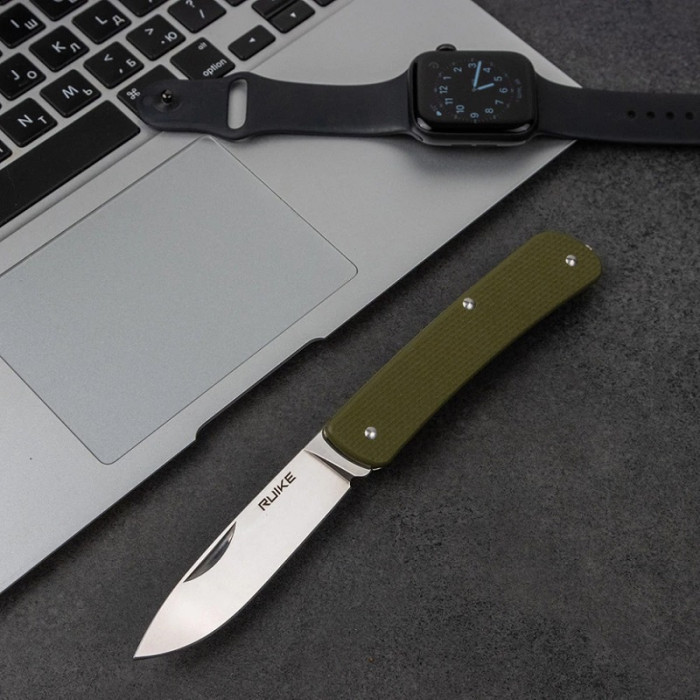 Нож многофункциональный Ruike Criterion L11, (8.5 см) 12C27 / G10 зеленый, 3 инстр. (L11-G)
