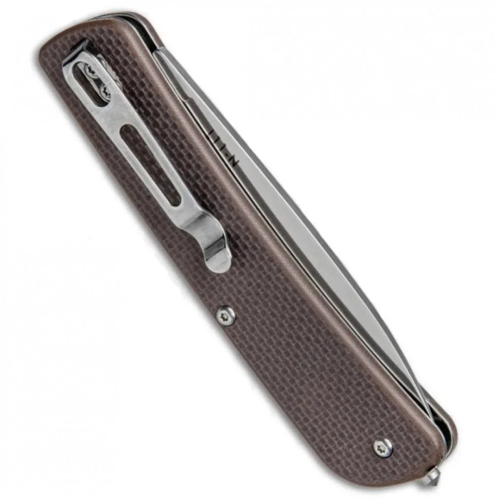 Ніж багатофункціональний Ruike Criterion L11, (8.5 см) 12C27 / G10 коричневий, 3 інстр. (L11-N)