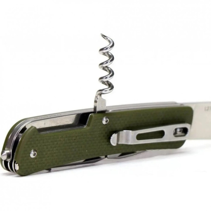 Ніж багатофункціональний Ruike Criterion L21, (8.5 см) 12C27 / G10 зелений, 12 інстр (L21-G)