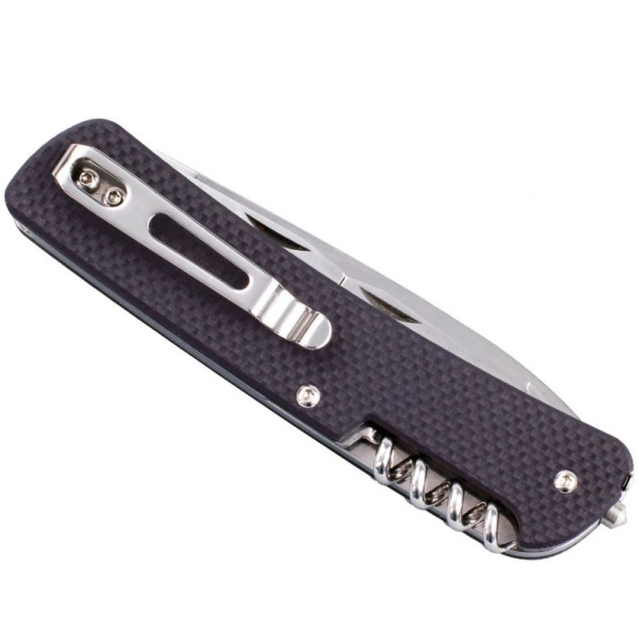 Нож многофункциональный Ruike Criterion L32, (8.5 см) 12C27 / G10 коричневый, 13 инстр. (L32-N)
