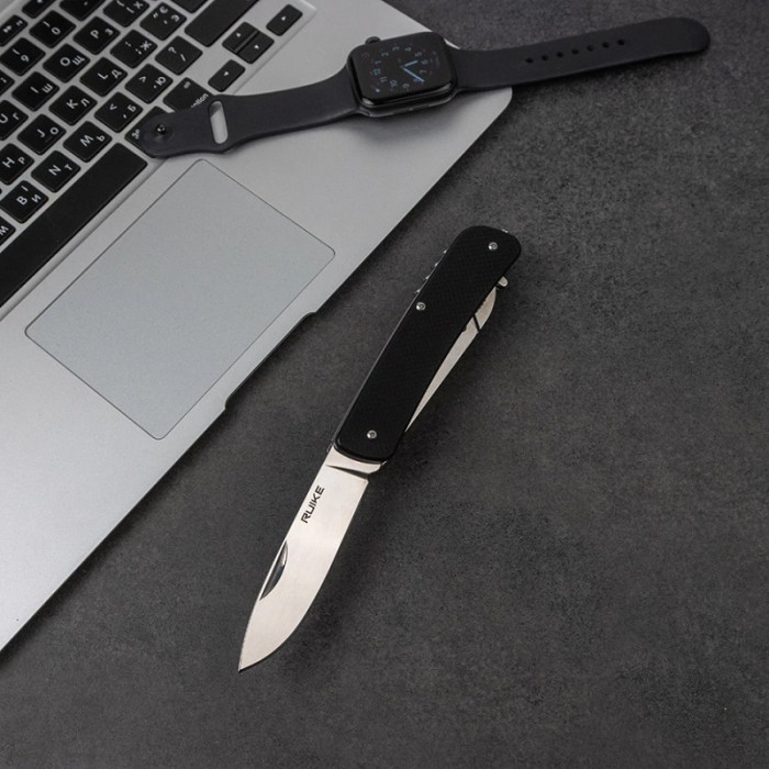 Ніж багатофункціональний Ruike Criterion L42, (8.5 см) 12C27 / G10 чорний, 19 інстр. (L42-B)