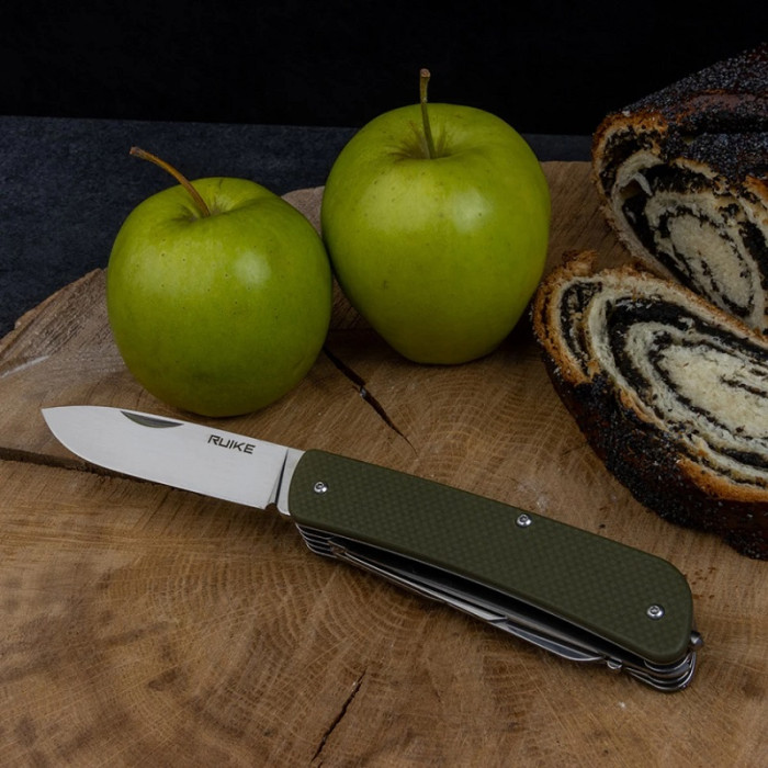 Нож многофункциональный Ruike Criterion L42, (8.5 см) 12C27 / G10 зеленый, 19 инстр. (L42-G)