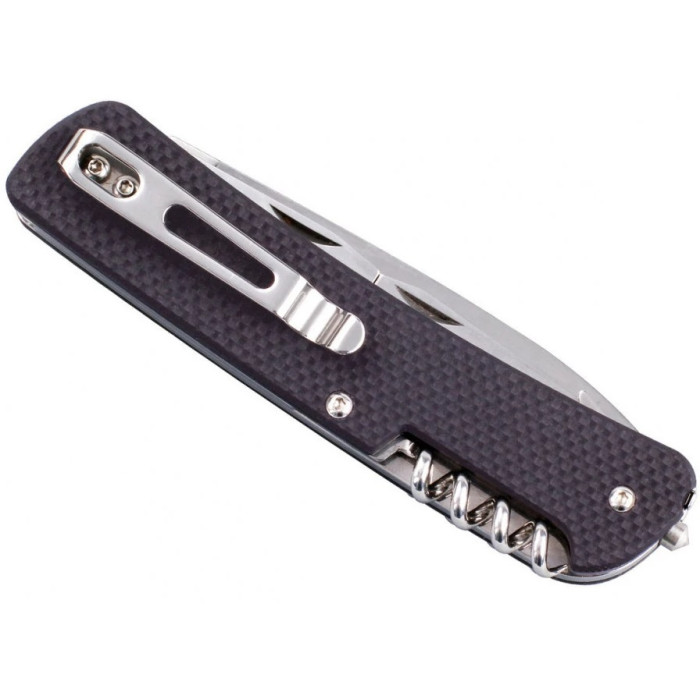Ніж багатофункціональний Ruike Criterion L51, (8.5 см) 12C27 / G10 коричневий, 23 інстр. (L51-N)