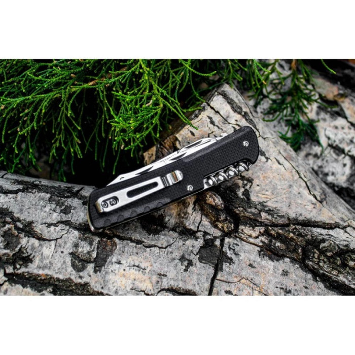 Нож многофункциональный Ruike Trekker LD41-B, (8.5 см) 12C27 / G10 черный, 22 инстр. (LD41-B)
