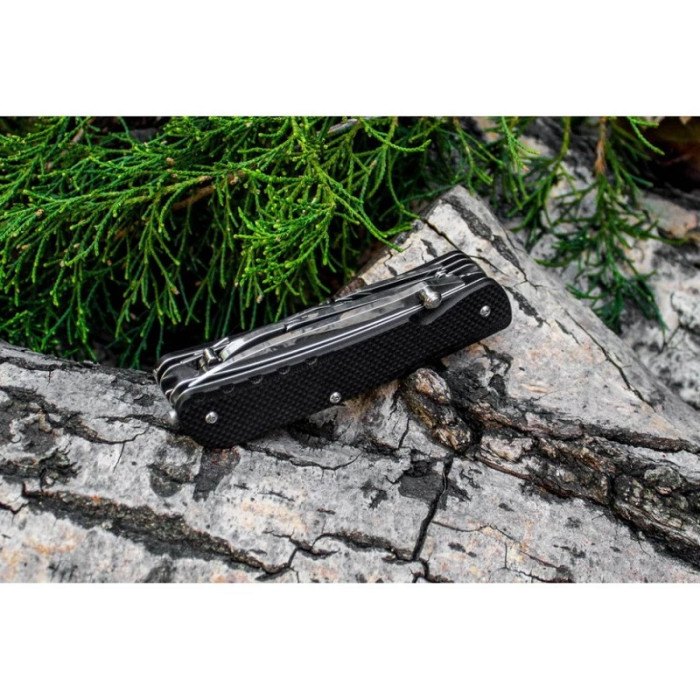 Нож многофункциональный Ruike Trekker LD41-B, (8.5 см) 12C27 / G10 черный, 22 инстр. (LD41-B)