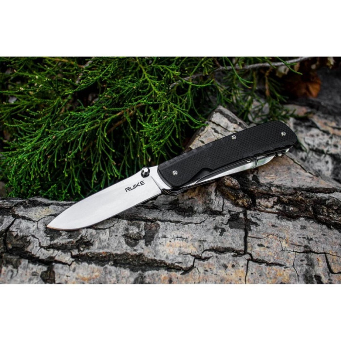 Нож многофункциональный Ruike Trekker LD41-B, (8.5 см) 12C27 / G10 черный, 22 инстр. (LD41-B)