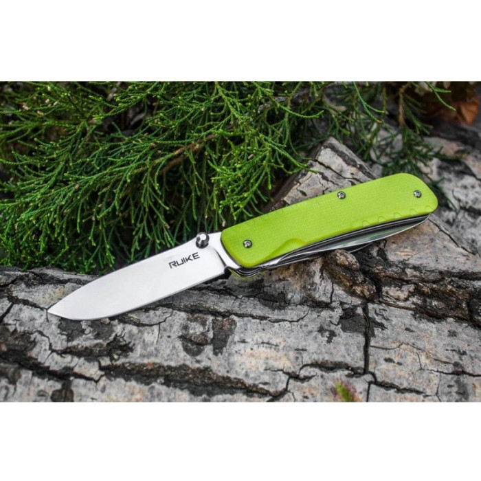 Ніж багатофункціональний Ruike LD43, (8.5 см) 12C27 / G10 зелений, 15 інстр. (LD43)
