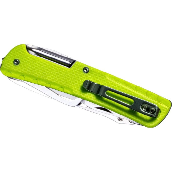 Ніж багатофункціональний Ruike LD43, (8.5 см) 12C27 / G10 зелений, 15 інстр. (LD43)