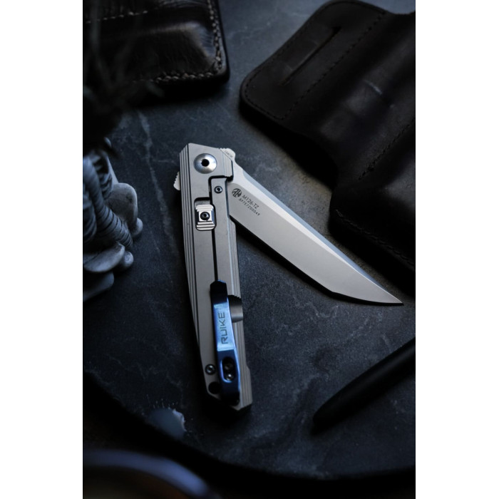Нож складной Ruike M126-TZ, (9.1 см) steel 154СМ / TC4 (титан) серый (M126-TZ)