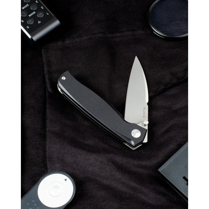 Ніж складаний Ruike M662-TZ, (7.4 см) steel 154СМ / TC4 (титан) + G10 чорний (M662-TZ)