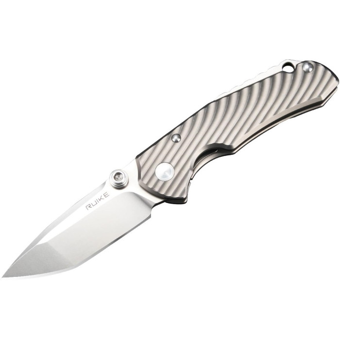 Нож складной Ruike M671-TZ, (7 см) steel 154СМ / TC4 (титан) серый (M671-TZ)