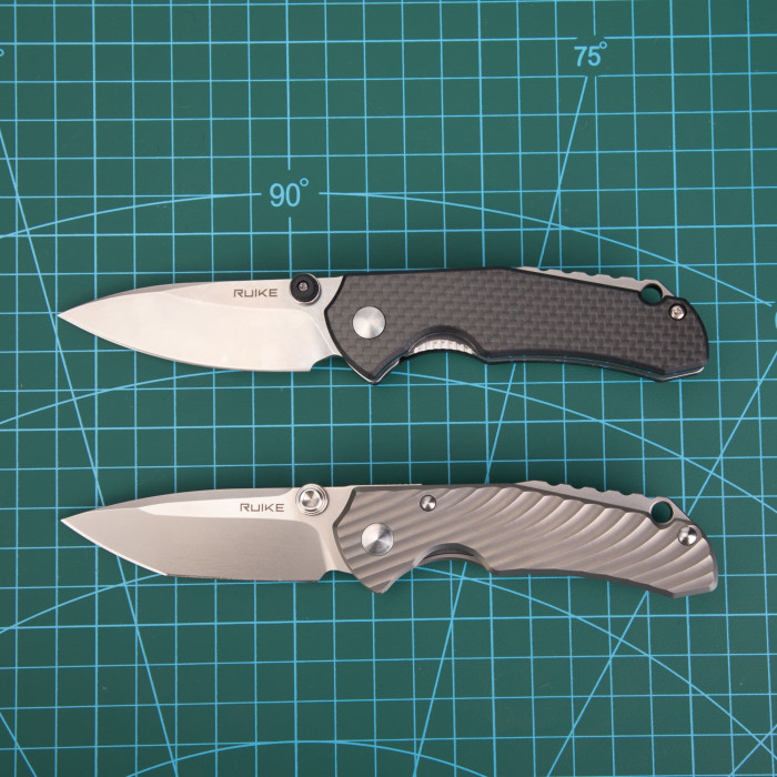 Нож складной Ruike M671-TZ, (7 см) steel 154СМ / TC4 (титан) серый (M671-TZ)