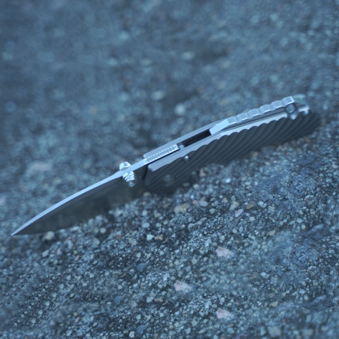 Нож складной Ruike M671-TZ, (7 см) steel 154СМ / TC4 (титан) серый (M671-TZ)