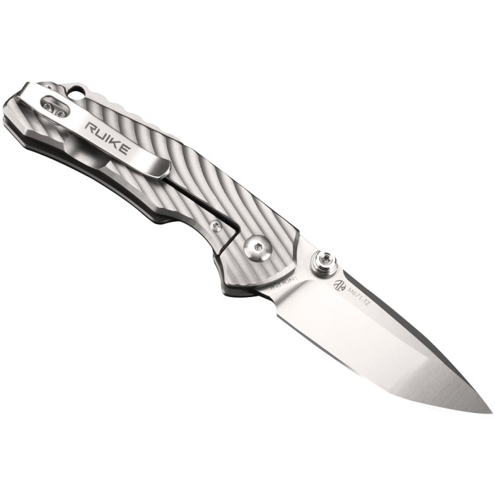 Нож складной Ruike M671-TZ, (7 см) steel 154СМ / TC4 (титан) серый (M671-TZ)