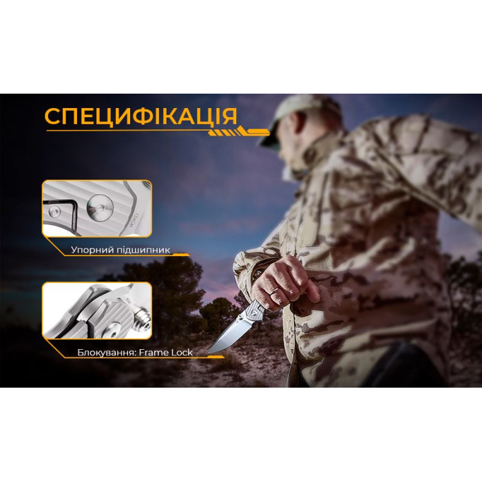 Нож складной Ruike M671-TZ, (7 см) steel 154СМ / TC4 (титан) серый (M671-TZ)