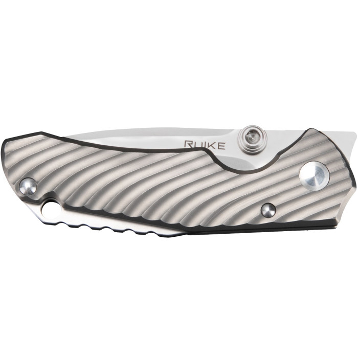 Нож складной Ruike M671-TZ, (7 см) steel 154СМ / TC4 (титан) серый (M671-TZ)