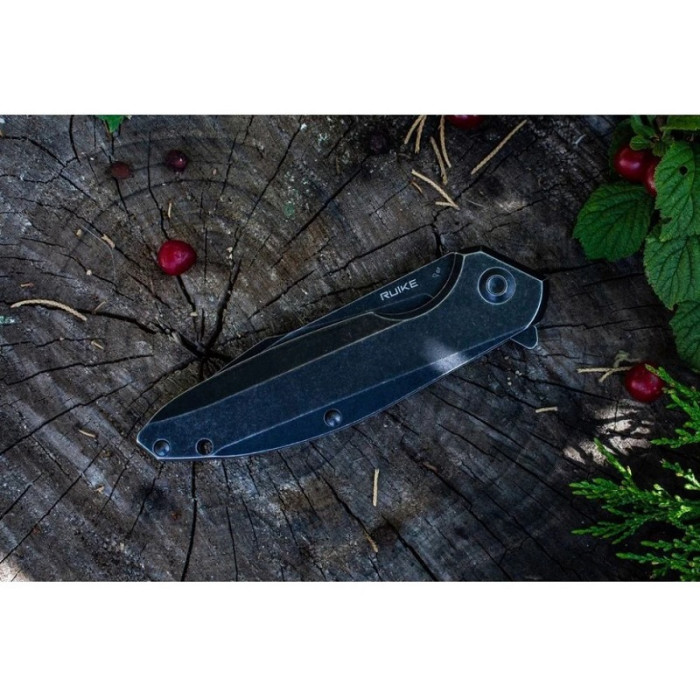 Нож складной Ruike P128-SB, (9.3 см) 14C28N / 3cr14n черный (P128-SB)