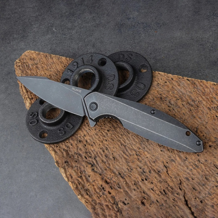 Нож складной Ruike P128-SB, (9.3 см) 14C28N / 3cr14n черный (P128-SB)