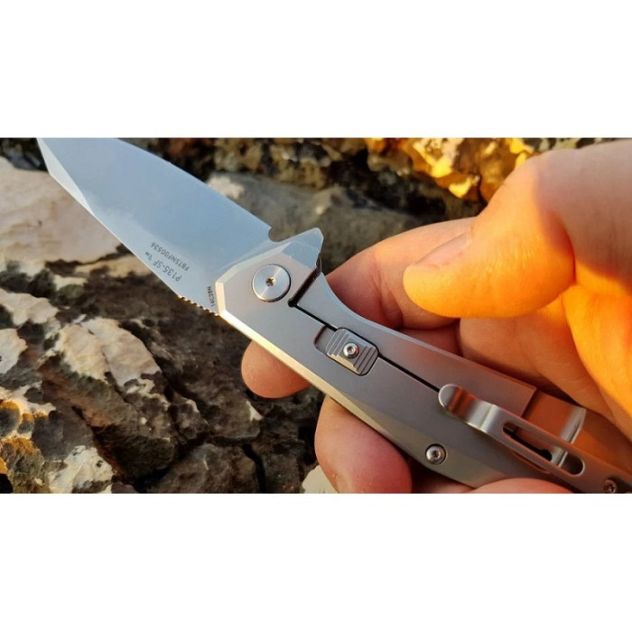 Ніж складаний Ruike P135-SF, (9.2 см) 14C28N / steel 420 сірий (P135-SF)