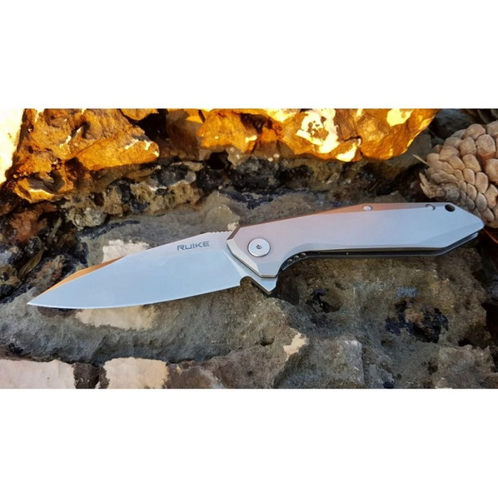 Ніж складаний Ruike P135-SF, (9.2 см) 14C28N / steel 420 сірий (P135-SF)