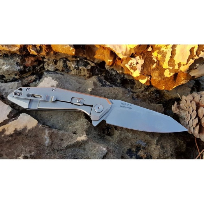 Ніж складаний Ruike P135-SF, (9.2 см) 14C28N / steel 420 сірий (P135-SF)