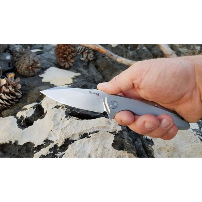 Ніж складаний Ruike P135-SF, (9.2 см) 14C28N / steel 420 сірий (P135-SF)