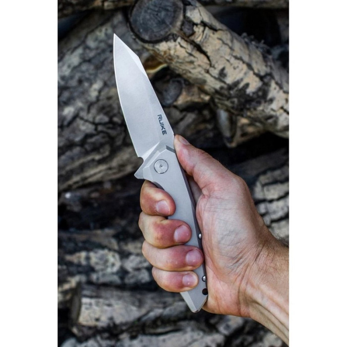 Ніж складаний Ruike P135-SF, (9.2 см) 14C28N / steel 420 сірий (P135-SF)