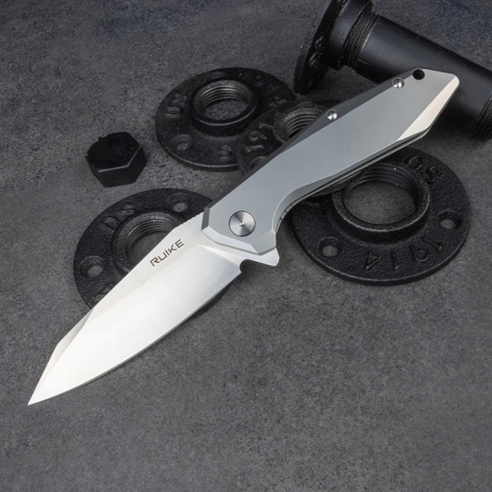 Ніж складаний Ruike P135-SF, (9.2 см) 14C28N / steel 420 сірий (P135-SF)