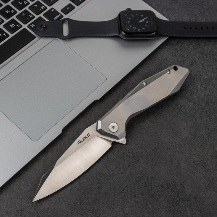 Ніж складаний Ruike P135-SF, (9.2 см) 14C28N / steel 420 сірий (P135-SF)