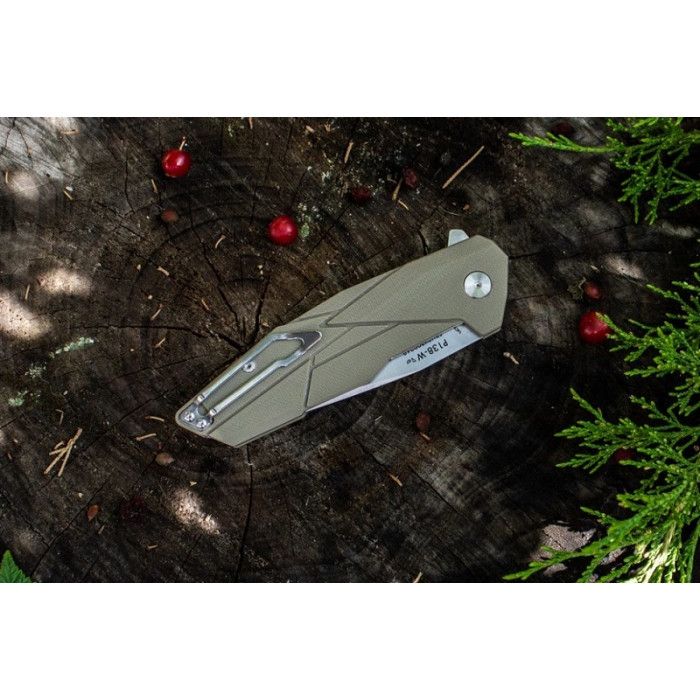 Ніж складаний Ruike P138-W, (9 см) 14C28N / G10 бежевий (P138-W)