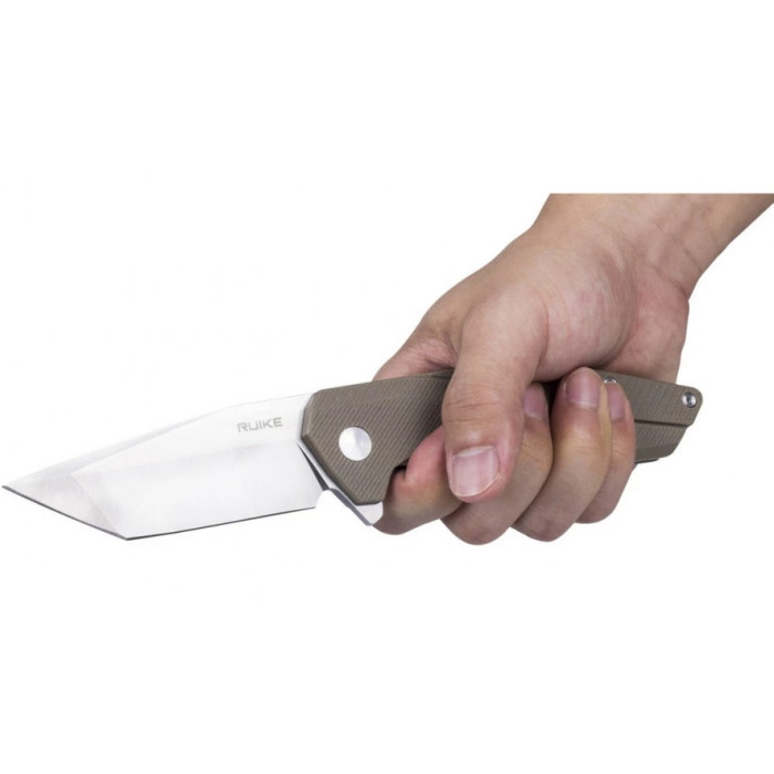Ніж складаний Ruike P138-W, (9 см) 14C28N / G10 бежевий (P138-W)