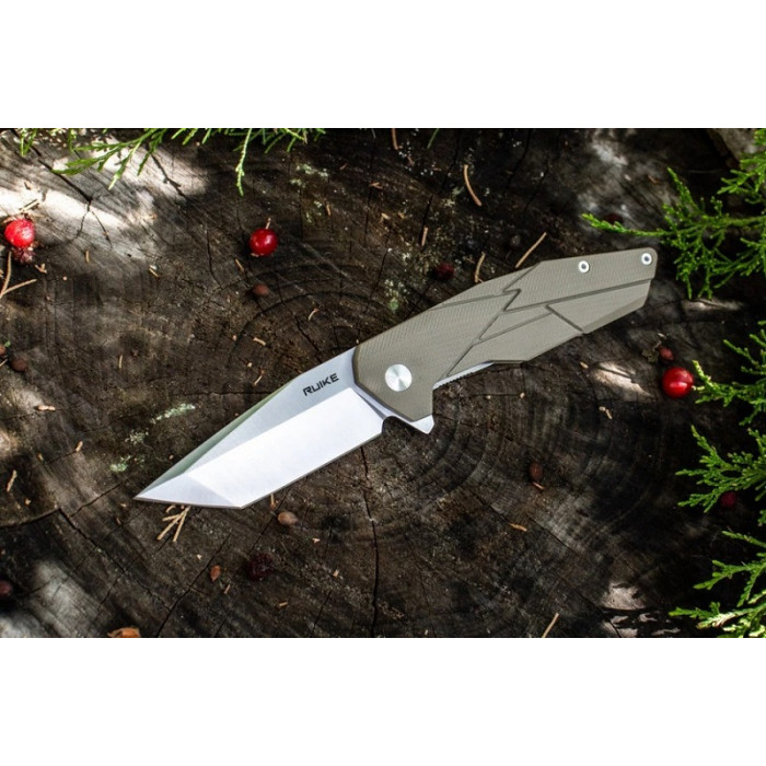 Ніж складаний Ruike P138-W, (9 см) 14C28N / G10 бежевий (P138-W)