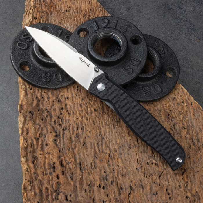 Ніж складаний Ruike P662-B, (7.4 см) 14C28N / G10 чорний (P662-B)