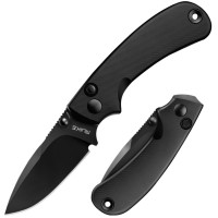 Нож складной Ruike P736-AB, (7.5 см) 14C28N / алюминий, черный (P736-AB)